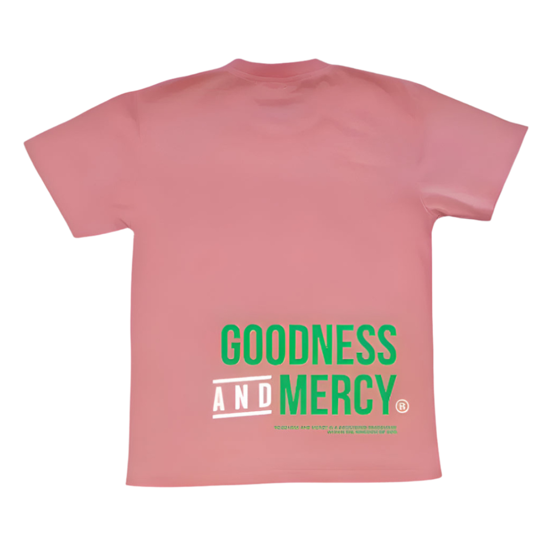 Goodness and Mercy Follows Me Tee (Pink)