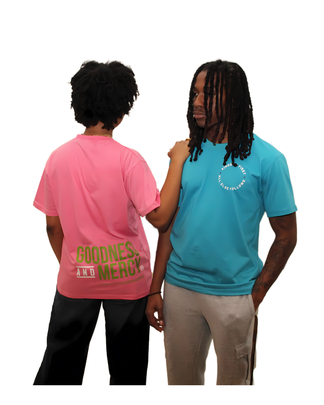 Goodness and Mercy Follows Me Tee (Pink)